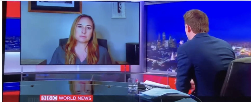 Appearance on BBC World News